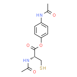 ChemSpider 2D Image | 4-Acetamidophenyl N-acetyl-L-cysteinate | C13H16N2O4S