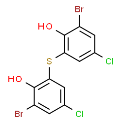 ChemSpider 2D Image | 2,2'-Sulfanediylbis(6-bromo-4-chlorophenol) | C12H6Br2Cl2O2S