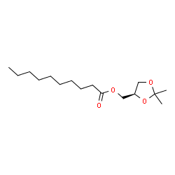 ChemSpider 2D Image | [(4R)-2,2-Dimethyl-1,3-dioxolan-4-yl]methyl decanoate | C16H30O4