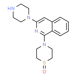 ChemSpider 2D Image | 1-(1-Oxido-4-thiomorpholinyl)-3-(1-piperazinyl)isoquinoline | C17H22N4OS