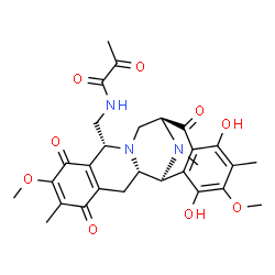 ChemSpider 2D Image | N-{[(1S,2S,10R,13S)-16,19-Dihydroxy-7,18-dimethoxy-6,17,21-trimethyl-5,8,14-trioxo-11,21-diazapentacyclo[11.7.1.0~2,11~.0~4,9~.0~15,20~]henicosa-4(9),6,15,17,19-pentaen-10-yl]methyl}-2-oxopropanamide | C28H31N3O9