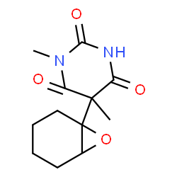 ChemSpider 2D Image | 1,5-Dimethyl-5-(7-oxabicyclo[4.1.0]hept-1-yl)-2,4,6(1H,3H,5H)-pyrimidinetrione | C12H16N2O4