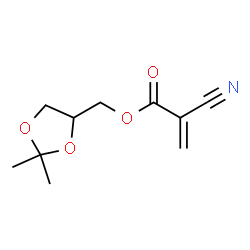 ChemSpider 2D Image | (2,2-Dimethyl-1,3-dioxolan-4-yl)methyl 2-cyanoacrylate | C10H13NO4