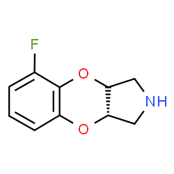 ChemSpider 2D Image | (9aS)-5-Fluoro-2,3,3a,9a-tetrahydro-1H-[1,4]benzodioxino[2,3-c]pyrrole | C10H10FNO2
