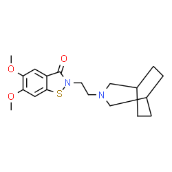 ChemSpider 2D Image | 2-[2-(3-Azabicyclo[3.2.2]non-3-yl)ethyl]-5,6-dimethoxy-1,2-benzothiazol-3(2H)-one | C19H26N2O3S