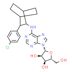 ChemSpider 2D Image | N-[3-(4-Chlorophenyl)bicyclo[2.2.2]oct-2-yl]adenosine | C24H28ClN5O4