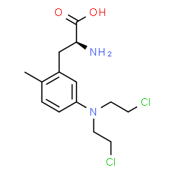 ChemSpider 2D Image | 3-[Bis(2-chloroethyl)amino]-6-methyl-L-phenylalanine | C14H20Cl2N2O2