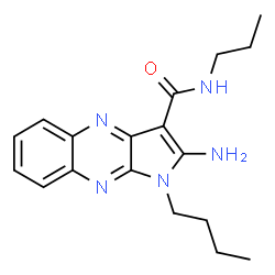 ChemSpider 2D Image | 2-Amino-1-butyl-N-propyl-1H-pyrrolo[2,3-b]quinoxaline-3-carboxamide | C18H23N5O
