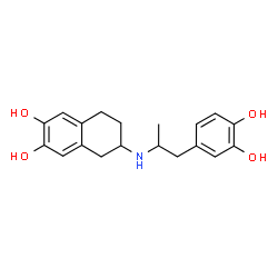ChemSpider 2D Image | 6-{[1-(3,4-Dihydroxyphenyl)-2-propanyl]amino}-5,6,7,8-tetrahydro-2,3-naphthalenediol | C19H23NO4