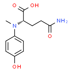 ChemSpider 2D Image | N~2~-(4-Hydroxyphenyl)-N~2~-methyl-L-glutamine | C12H16N2O4