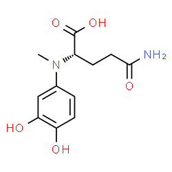ChemSpider 2D Image | N~2~-(3,4-Dihydroxyphenyl)-N~2~-methyl-L-glutamine | C12H16N2O5