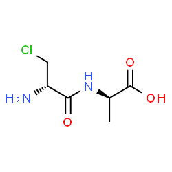 ChemSpider 2D Image | 3-Chloro-D-alanyl-D-alanine | C6H11ClN2O3