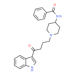 ChemSpider 2D Image | N-{1-[4-(1H-Indol-3-yl)-4-oxobutyl]-4-piperidinyl}benzamide | C24H27N3O2