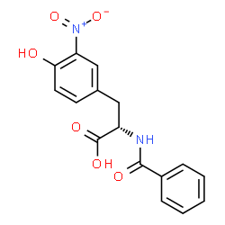 ChemSpider 2D Image | N-Benzoyl-3-nitro-L-tyrosine | C16H14N2O6