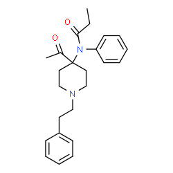 ChemSpider 2D Image | N-[4-Acetyl-1-(2-phenylethyl)-4-piperidinyl]-N-phenylpropanamide | C24H30N2O2