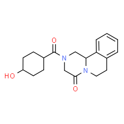 ChemSpider 2D Image | 2-[(4-Hydroxycyclohexyl)carbonyl]-1,2,3,6,7,11b-hexahydro-4H-pyrazino[2,1-a]isoquinolin-4-one | C19H24N2O3
