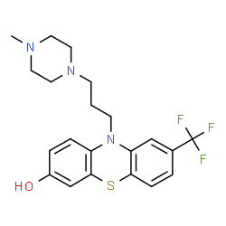 ChemSpider 2D Image | 10-[3-(4-Methyl-1-piperazinyl)propyl]-8-(trifluoromethyl)-10H-phenothiazin-3-ol | C21H24F3N3OS