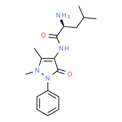 ChemSpider 2D Image | N-(1,5-Dimethyl-3-oxo-2-phenyl-2,3-dihydro-1H-pyrazol-4-yl)-L-leucinamide | C17H24N4O2