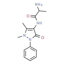 ChemSpider 2D Image | N-(1,5-Dimethyl-3-oxo-2-phenyl-2,3-dihydro-1H-pyrazol-4-yl)alaninamide | C14H18N4O2