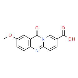 ChemSpider 2D Image | 2-methoxy-11-oxo-11H-pyrido(2,1-b)quinazoline-8-carboxylic acid | C14H10N2O4