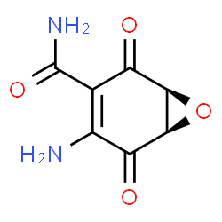 ChemSpider 2D Image | (1S,6R)-4-Amino-2,5-dioxo-7-oxabicyclo[4.1.0]hept-3-ene-3-carboxamide | C7H6N2O4