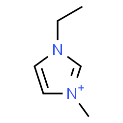 ChemSpider 2D Image | 1-ethyl-3-methylimidazolium | C6H11N2