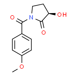 ChemSpider 2D Image | (3R)-3-Hydroxy-1-(4-methoxybenzoyl)-2-pyrrolidinone | C12H13NO4