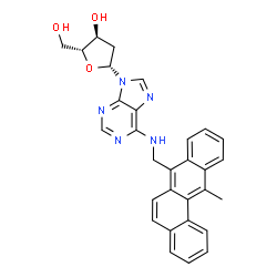 ChemSpider 2D Image | 2'-Deoxy-N-[(12-methyl-7-tetraphenyl)methyl]adenosine | C30H27N5O3