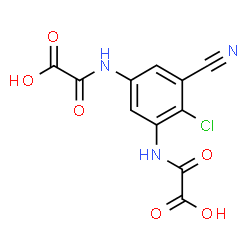 ChemSpider 2D Image | 2,2'-[(4-Chloro-5-cyano-1,3-phenylene)diimino]bis(oxoacetic acid) | C11H6ClN3O6
