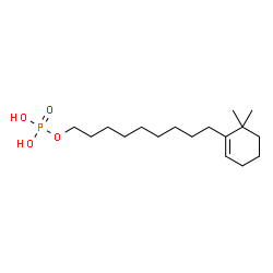ChemSpider 2D Image | 9-(6,6-Dimethyl-1-cyclohexen-1-yl)nonyl dihydrogen phosphate | C17H33O4P