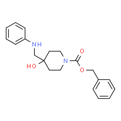 ChemSpider 2D Image | Benzyl 4-(anilinomethyl)-4-hydroxy-1-piperidinecarboxylate | C20H24N2O3