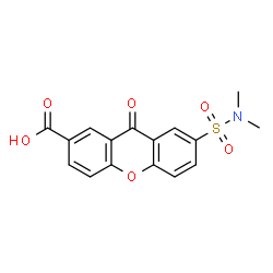 ChemSpider 2D Image | 7-(Dimethylsulfamoyl)-9-oxo-9H-xanthene-2-carboxylic acid | C16H13NO6S
