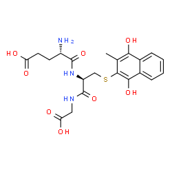 ChemSpider 2D Image | L-alpha-Glutamyl-S-(1,4-dihydroxy-3-methyl-2-naphthyl)-L-cysteinylglycine | C21H25N3O8S