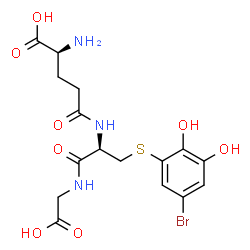 ChemSpider 2D Image | L-gamma-Glutamyl-S-(5-bromo-2,3-dihydroxyphenyl)-L-cysteinylglycine | C16H20BrN3O8S