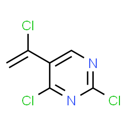 ChemSpider 2D Image | 2,4-Dichloro-5-(1-chlorovinyl)pyrimidine | C6H3Cl3N2