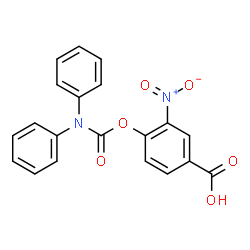 ChemSpider 2D Image | 4-[(Diphenylcarbamoyl)oxy]-3-nitrobenzoic acid | C20H14N2O6