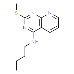 ChemSpider 2D Image | N-Butyl-2-(methylsulfanyl)pyrido[2,3-d]pyrimidin-4-amine | C12H16N4S