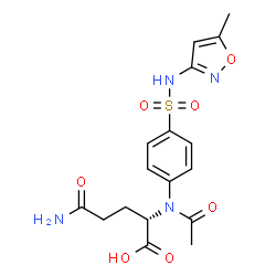 ChemSpider 2D Image | N~2~-Acetyl-N~2~-{4-[(5-methyl-1,2-oxazol-3-yl)sulfamoyl]phenyl}-L-glutamine | C17H20N4O7S