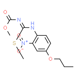 ChemSpider 2D Image | 1-(2-Nitro-4-propyloxyphenyl)-3-carbomethoxy-S-methylisothiourea | C13H17N3O5S