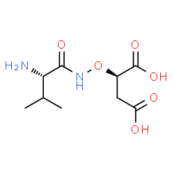 ChemSpider 2D Image | (2R)-2-[(L-Valylamino)oxy]succinic acid | C9H16N2O6