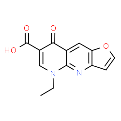ChemSpider 2D Image | 5-Ethyl-8-oxo-5,8-dihydrofuro[3,2-b][1,8]naphthyridine-7-carboxylic acid | C13H10N2O4