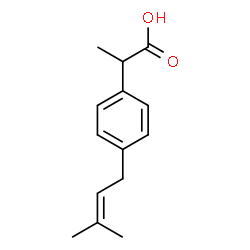 ChemSpider 2D Image | 2-[4-(3-Methyl-2-buten-1-yl)phenyl]propanoic acid | C14H18O2
