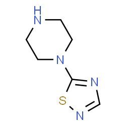 ChemSpider 2D Image | 1-(1,2,4-Thiadiazol-5-yl)piperazine | C6H10N4S