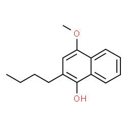 ChemSpider 2D Image | 2-Butyl-4-methoxy-1-naphthol | C15H18O2