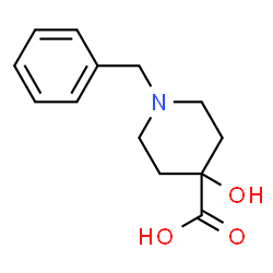 ChemSpider 2D Image | 1-Benzyl-4-hydroxy-4-piperidinecarboxylic acid | C13H17NO3