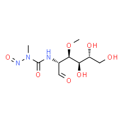 ChemSpider 2D Image | 2-Deoxy-3-O-methyl-2-{[methyl(nitroso)carbamoyl]amino}-D-glucose | C9H17N3O7