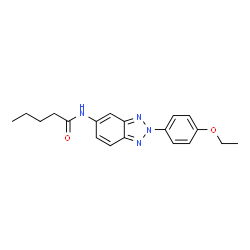 ChemSpider 2D Image | N-[2-(4-Ethoxyphenyl)-2H-benzotriazol-5-yl]pentanamide | C19H22N4O2