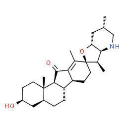 ChemSpider 2D Image | (3beta,5alpha,23beta)-17,23-Epoxy-5,6-dihydro-3-hydroxyveratraman-11-one | C27H41NO3