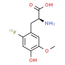 ChemSpider 2D Image | 2-(~18~F)Fluoro-5-methoxy-L-tyrosine | C10H1218FNO4