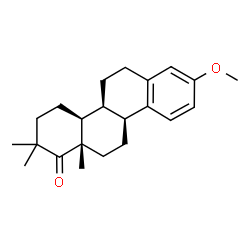 ChemSpider 2D Image | (4aS,4bS,10bS,12aS)-8-Methoxy-2,2,12a-trimethyl-3,4,4a,4b,5,6,10b,11,12,12a-decahydro-1(2H)-chrysenone | C22H30O2